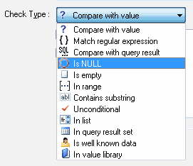 DTM Data Scrubber: data checks menu