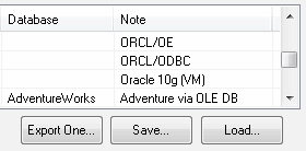 DTM Data Comparer: save and load connection profile