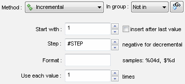 DTM Data Generator: #step variable definition