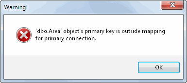 DTM Data Comparer: primary key outside mapping warning