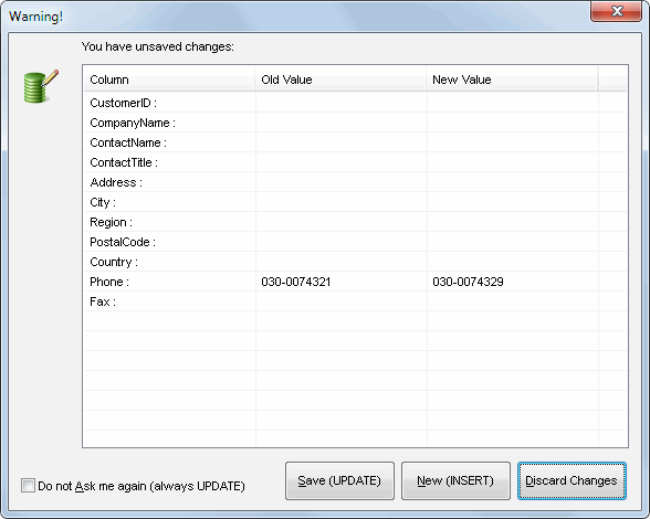 DTM Data Editor: Save warning