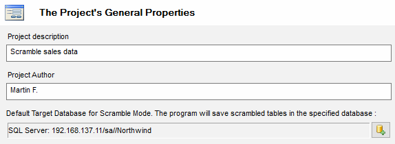 DTM Data Generator: General project properties