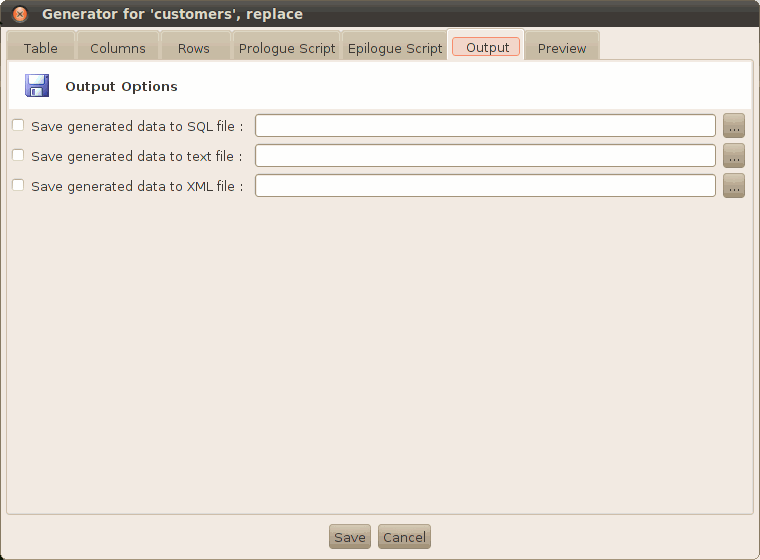 DTM Data Generator Runtime (Multiplatform Edition), rule editor: rule optput settigns