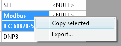 DTM SQL editor: result set context menu