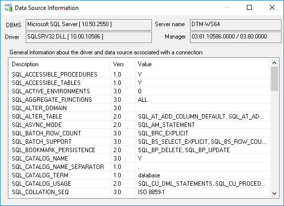 connection information sheet