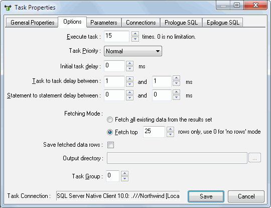 DTM DB Stress: additional Task Properties