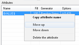 DTM Test XML Generator: attribute list context menu